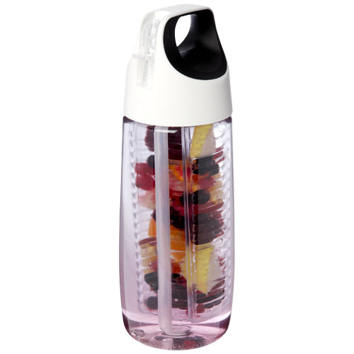Bouteille publicitaire avec infuseur 700ml rPET HydroFruit blanc transparent